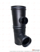 Kit biomass concentrique Ø80/125 mm finition noir