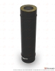 Elément droit 500 mm DS INOX DP Noir Ø80 mm