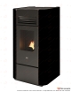 Pack "Eclat Incandescent" : Poêle à granulés Delia 9,5 kW + Kit Complet Flamme Cheminée Ø80 mm