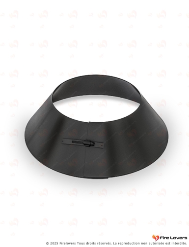 Larmier de solin large B100 noir Ø 130