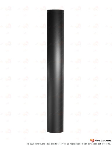 Elément droit 2000 mm en 1 pièce Ferrolux Noir Ø 180 mm