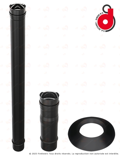 Kit Complet de Tuyaux d'Évacuation supérieure - Poêle à granulés Ø80 mm