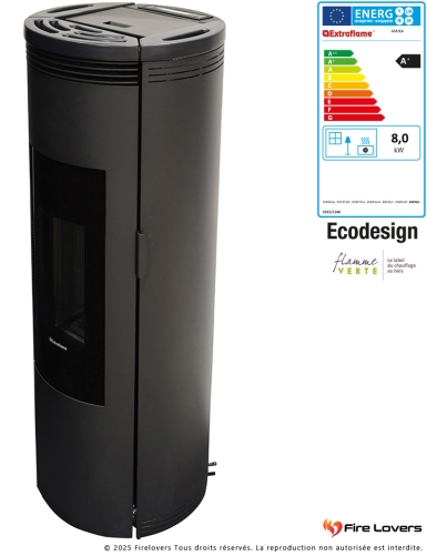Pack Amika 8kW + kit ventouse mural "Braise Mystique"