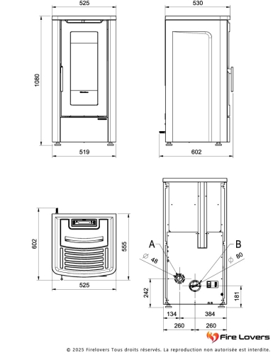 Dahiana Vfs 10kW Poêle à granulés