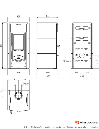 Asia BII 5.0 6kW Poêle à bois
