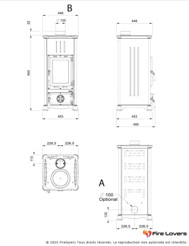 Emiliana Steel 7kW Poêle à bois
