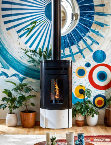 Poêle à granulés Noris 12 kW blanc - Vue frontale - Extraflame - Firelovers